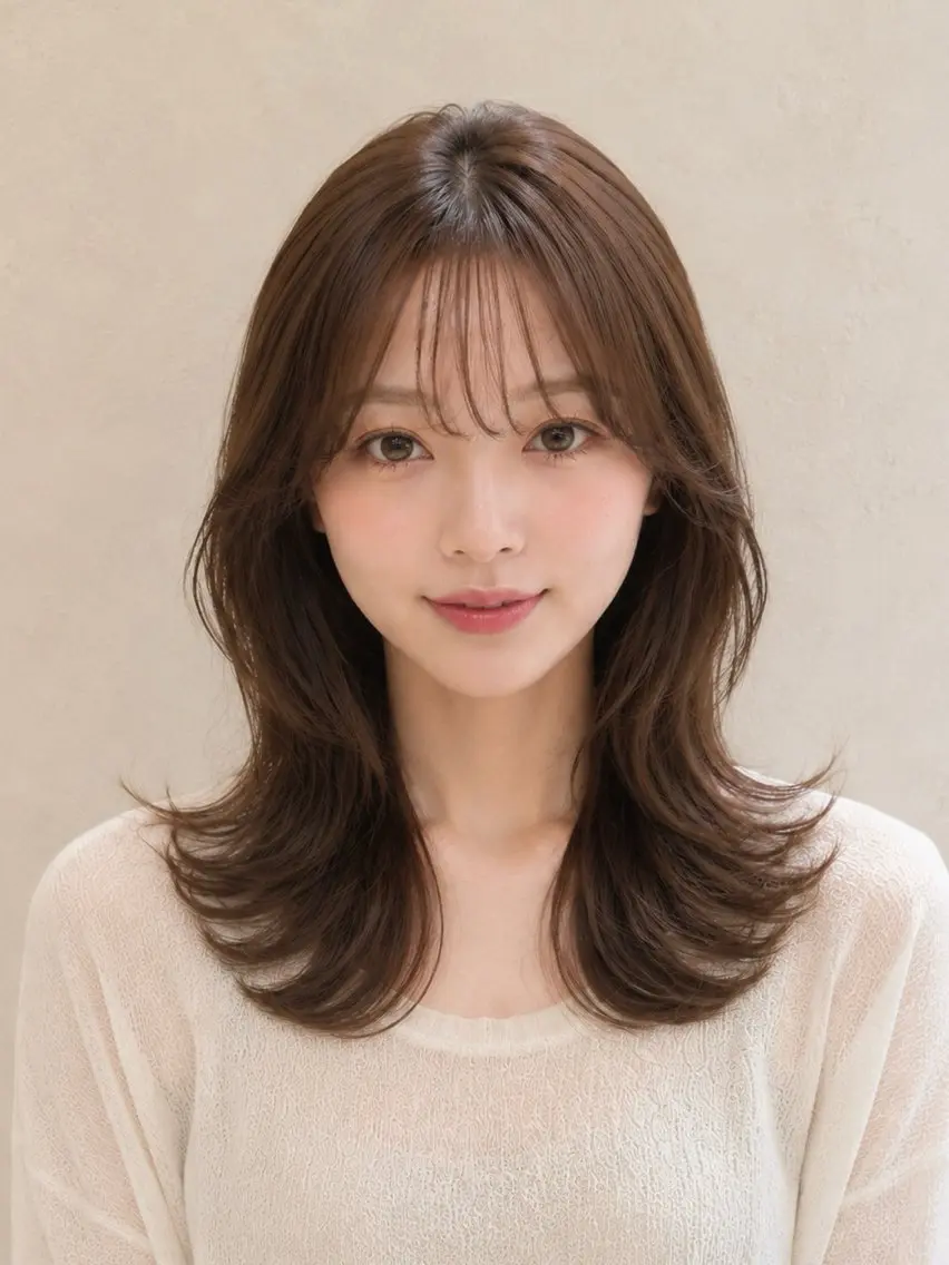 ロング カラー カット ヘアカラー トリートメント ブリーチなしWカラー 🎀韓国ヘア/amiのヘアスタイル