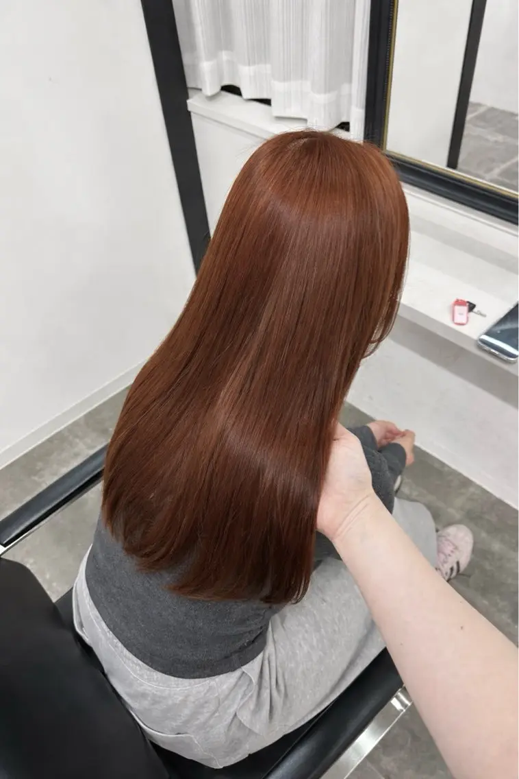 ロング カラー カット ヘアカラー トリートメント mana/オリーブ /髪質改善/レイヤーのヘアスタイル