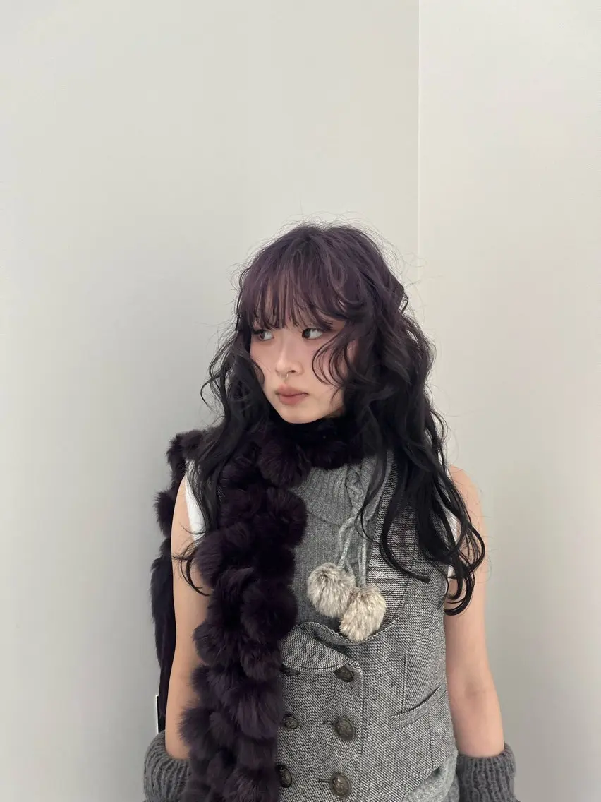 ロング パープルカラー 🐰カラーモデル🐰 mihoのヘアスタイル