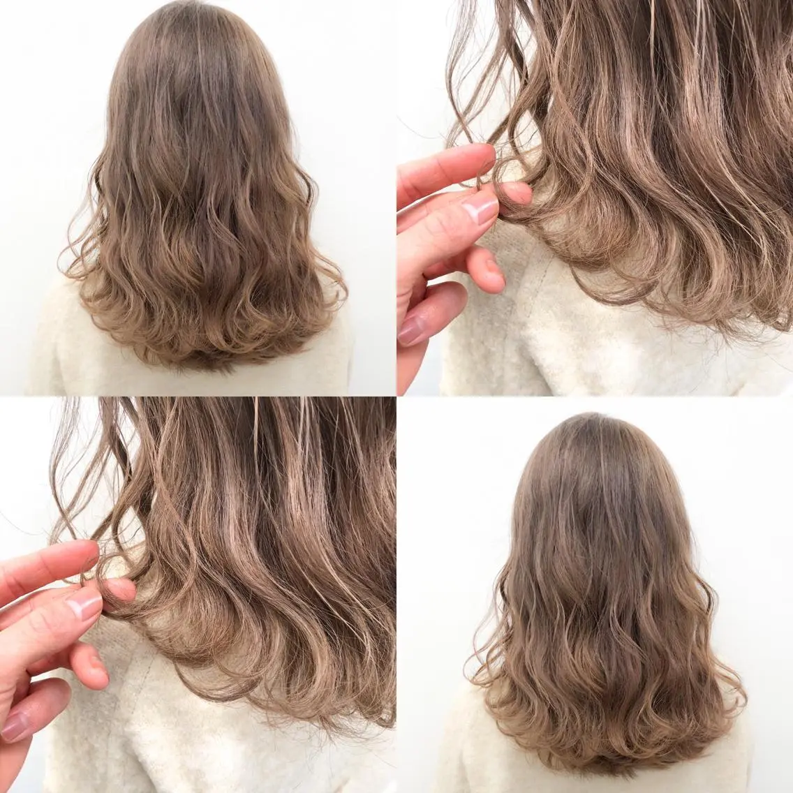 セミロング ハイトーン×レイヤー カットTAKUMIのヘアスタイル