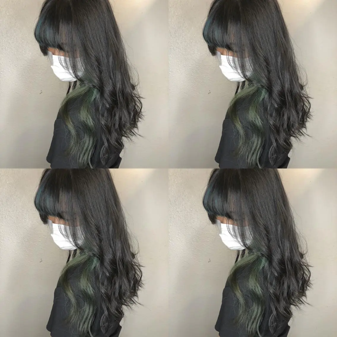 セミロング カラー ブリーチ インナーカラー あさだ しゅうたろうのヘアスタイル