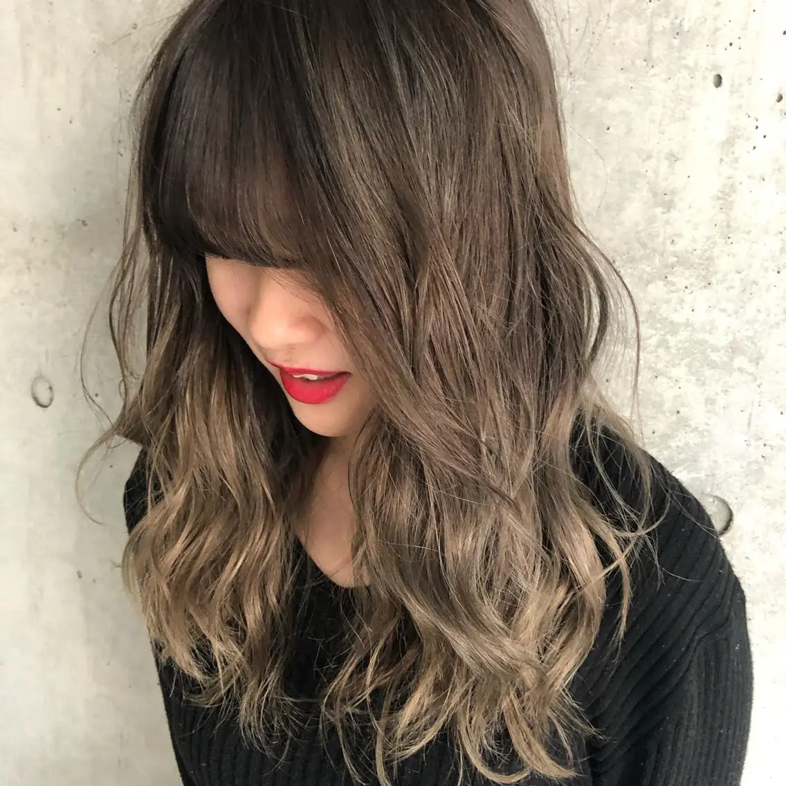 ロング カラー 東 みのりのヘアスタイル