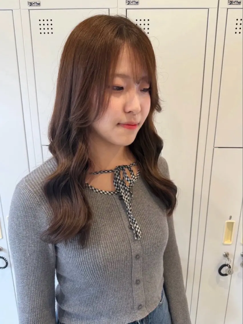 セミロング カラー カット ヘアカラー ラーム松江乃木店 /モデル募集_川上のヘアスタイル
