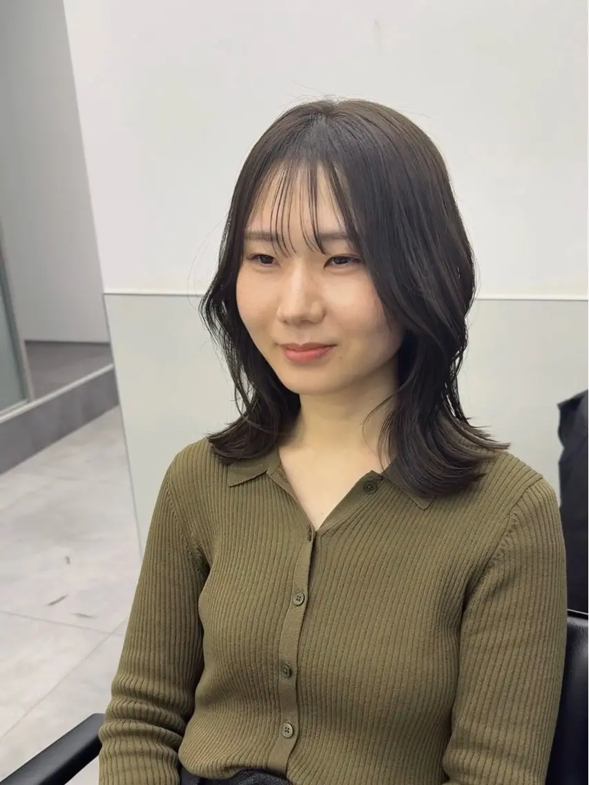 セミロング カラー 韓国風ヘア レイヤーカット カット ヘアカラー トリートメント 韓国ヘア🇰🇷 スズキのヘアスタイル