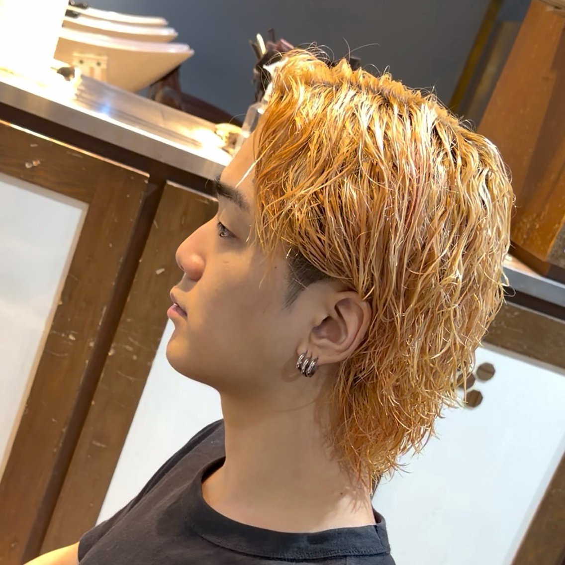 メンズ カット パーマ 原田 黎也のヘアスタイル