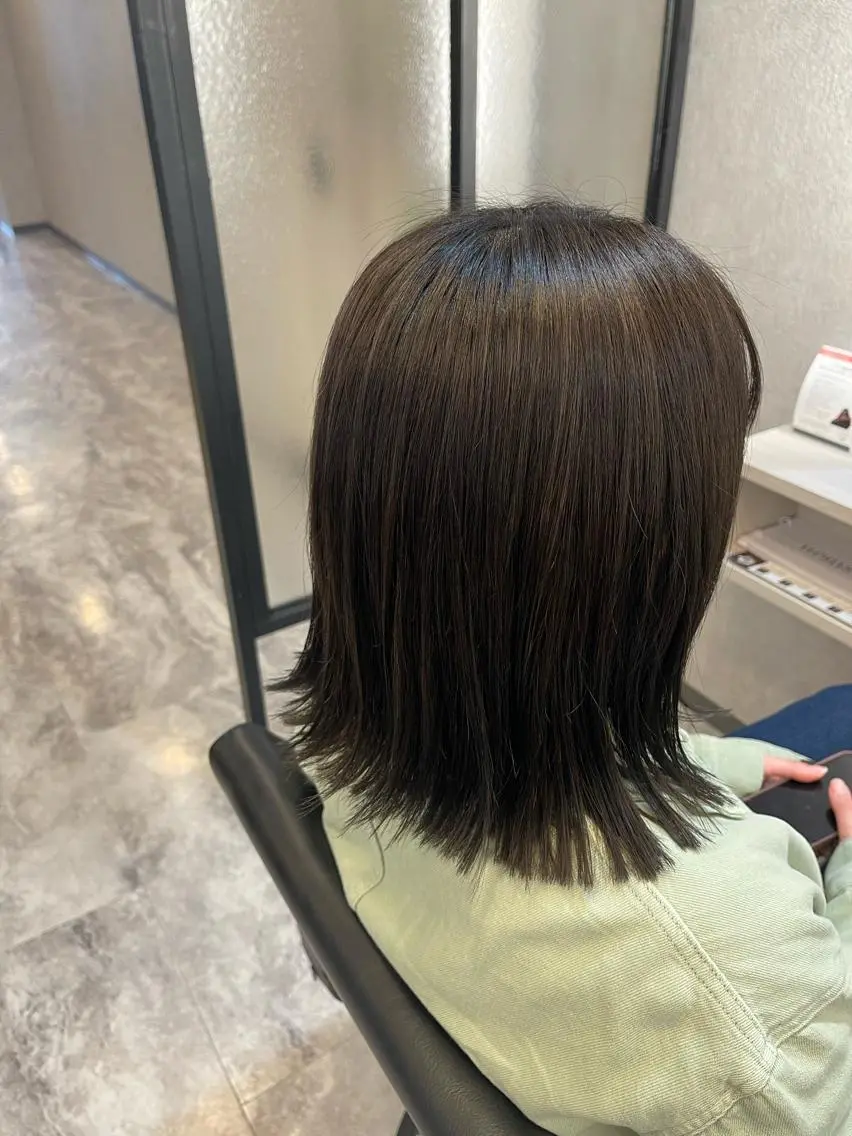 クオライン縮毛矯正＋カット+フルカラー＋濃縮◇3STEPTrの写真