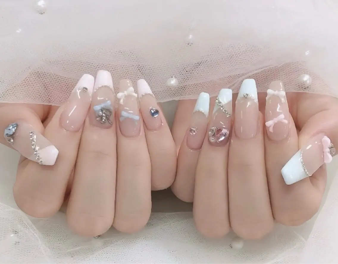 ネイル 韓国ネイル 持ち込み ニュアンスネイル ネイルチップ ハンドネイル TABI ANA.CHUOのネイルデザイン