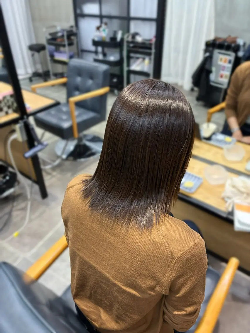 カラー ベージュカラー オリーブベージュ オリーブカラー オレンジ ヘアカラー トリートメント 透明感カラー🌟梅田 🌟Shinobuのヘアスタイル