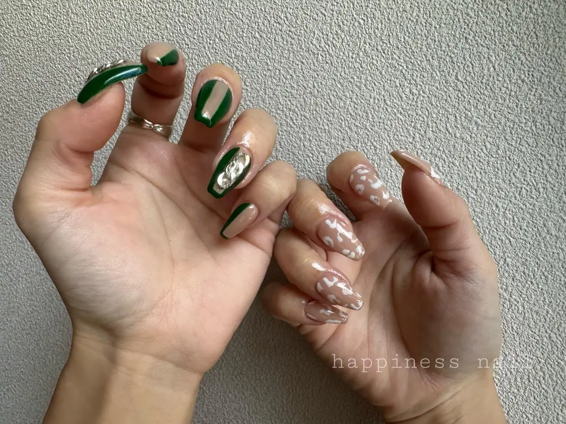 ネイル ジェルネイル ロングネイル スカルプネイル ネイルチップ ワンホンネイル happiness nailのネイルデザイン