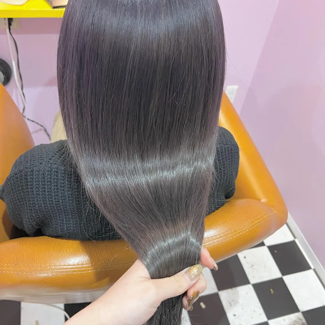 セミロング ちび編み込みエクステ YUMA🐮のヘアスタイル