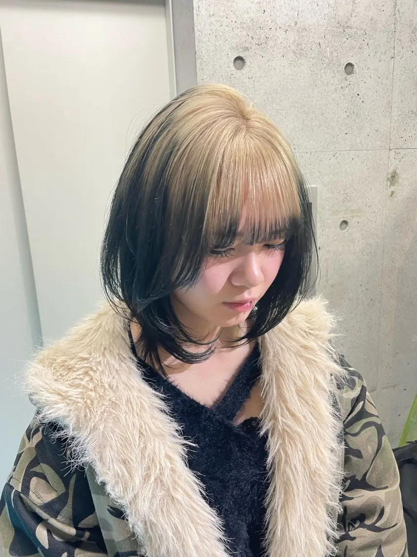 ショート カラー ブリーチ デザインカラー ウルフカット ヘアカラー トリートメント ヘアセット 🌹ブリーチ/ボブ/ レイヤー渋谷🌹のヘアスタイル