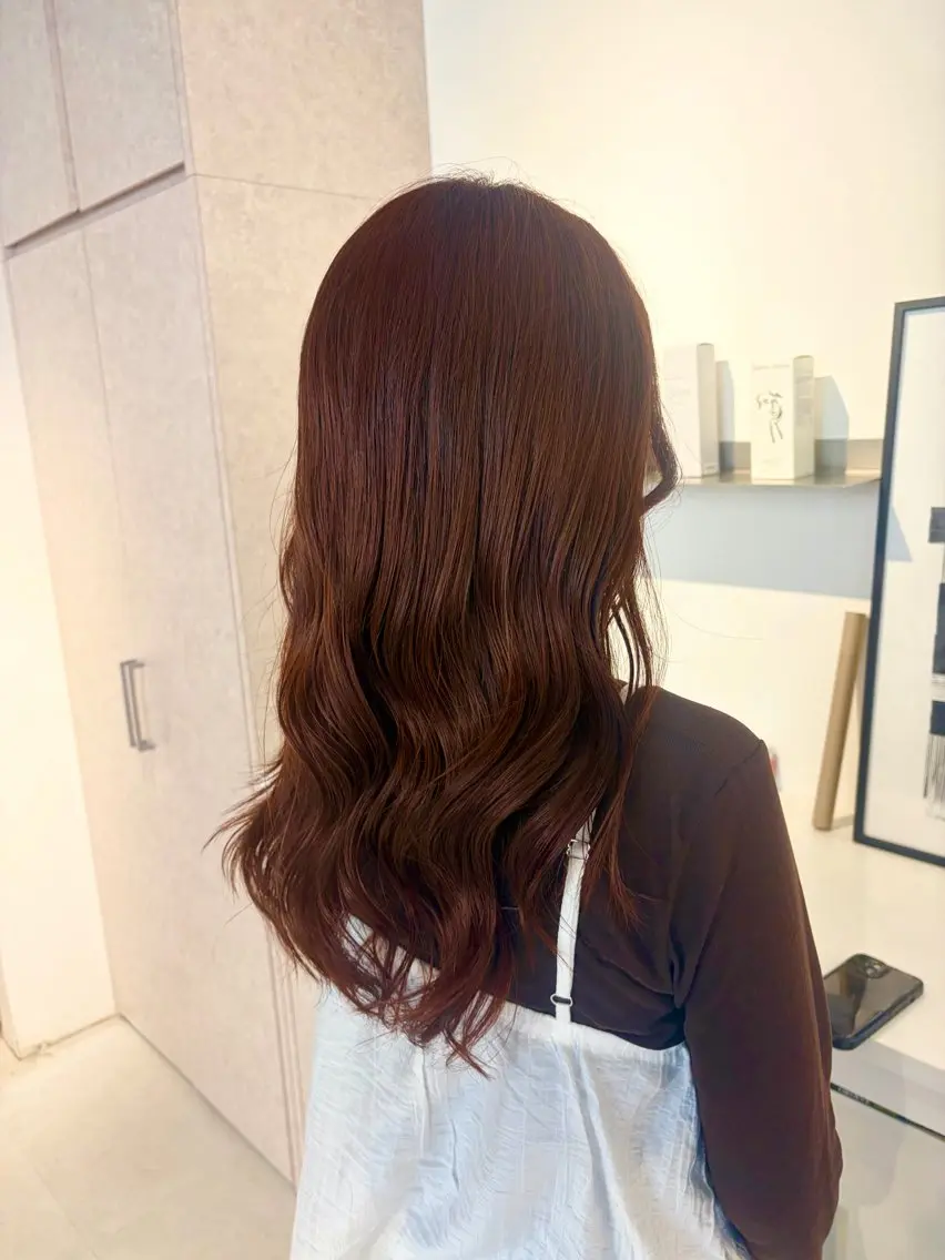 ロング カット ヘアカラー トリートメント ✨色持ちの良い艶 カラー✨蟹江真世のヘアスタイル