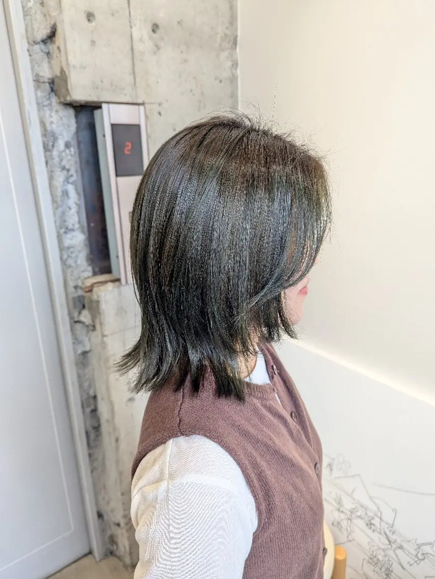 ミディアム カット ヘアカラー newi 天王寺　 masakoのヘアスタイル