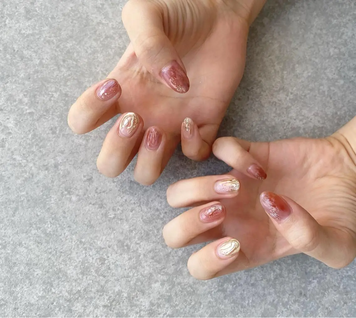 ネイル アートネイル ジェルネイル ニュアンスネイル ハンドネイル nail salon Soeurのネイルデザイン