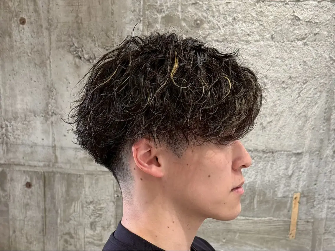 ショート カラー パーマ メンズ 朝ラクパーマ 【SENA】のヘアスタイル