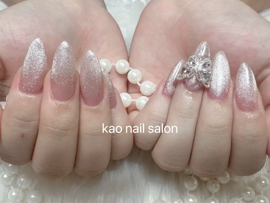 ネイル ハンドネイル kao nail マグネット/長さだしのネイルデザイン