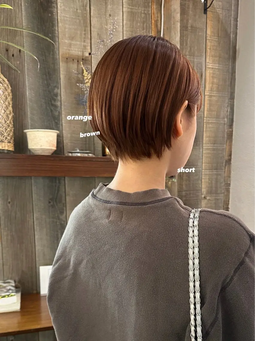 ショート カラー カット ヘアカラー トリートメント 暖色カラー/レイヤー 🌙 オノユリカのヘアスタイル