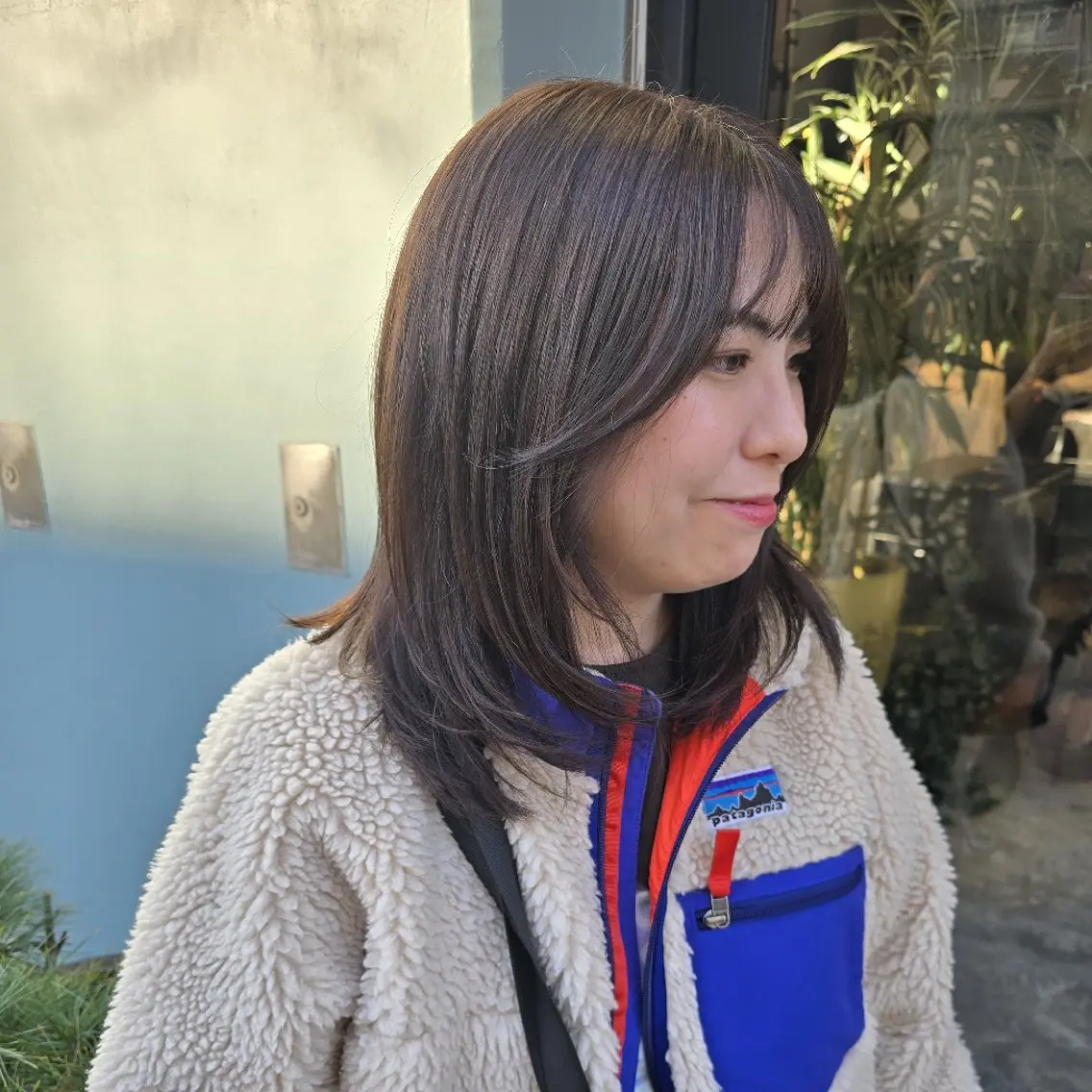 セミロング カラー アッシュ アッシュブラウン ブラウンカラー ハヤシ マユ ✂ 府中美容室のヘアスタイル