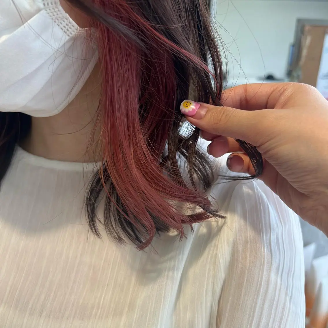 ミディアム カラー ヘアカラー インナーカラー♡ Nanakoのヘアスタイル