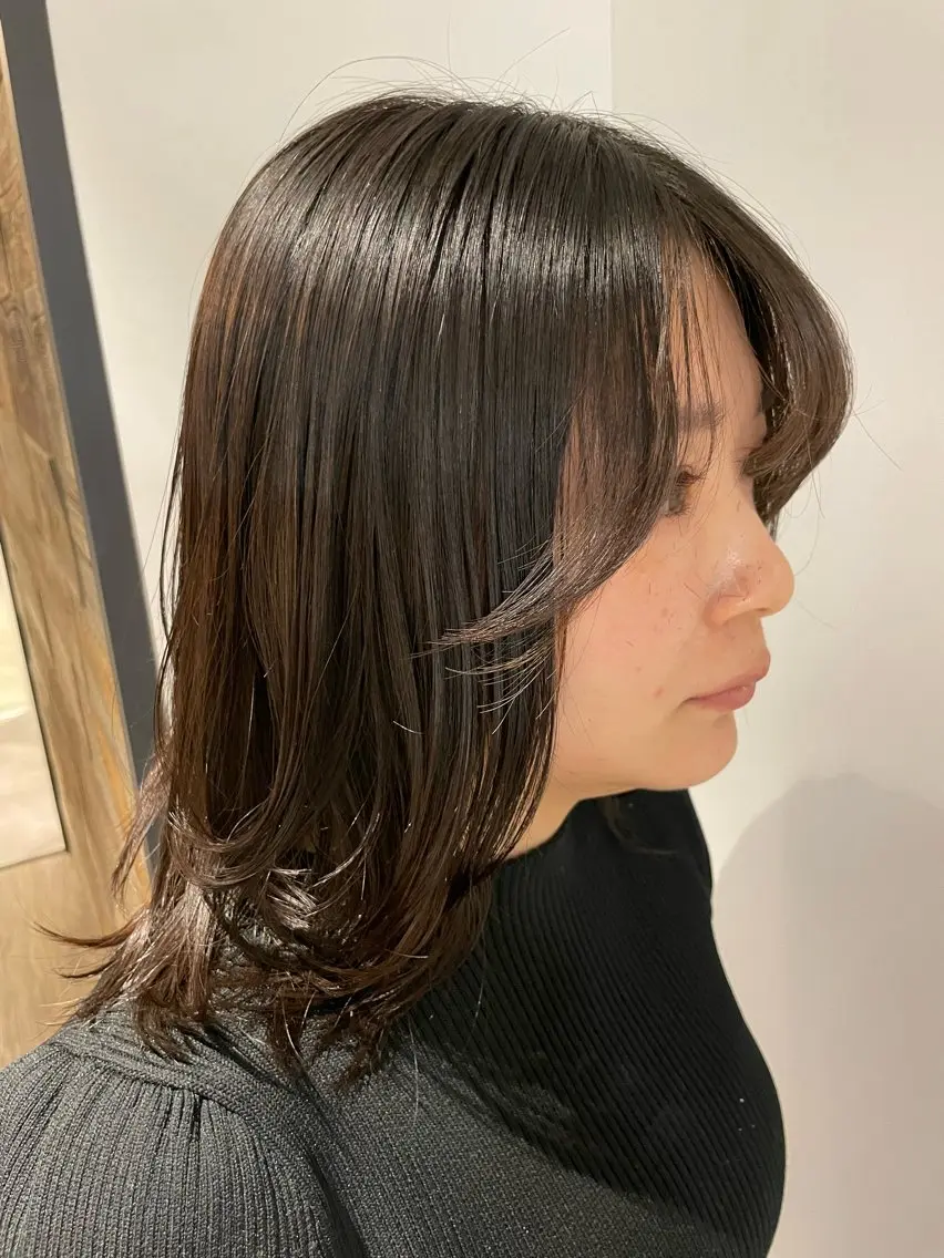 セミロング カラー ヘアアレンジ レイヤーカット トリートメント カット トリートメント ヘッドスパ ヘアセット 一箭 恵梧/ロングヘアのヘアスタイル