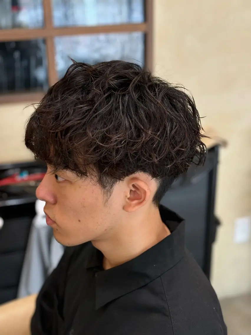 ショート メンズ カット パーマ 鹿児島 TSUBASAのヘアスタイル