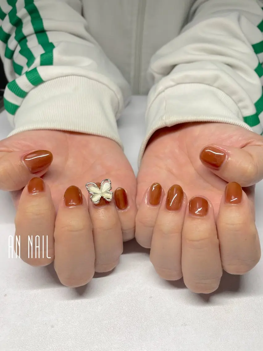 ネイル ワンカラーネイル 春ネイル ハンドネイル AN Nailのネイルデザイン