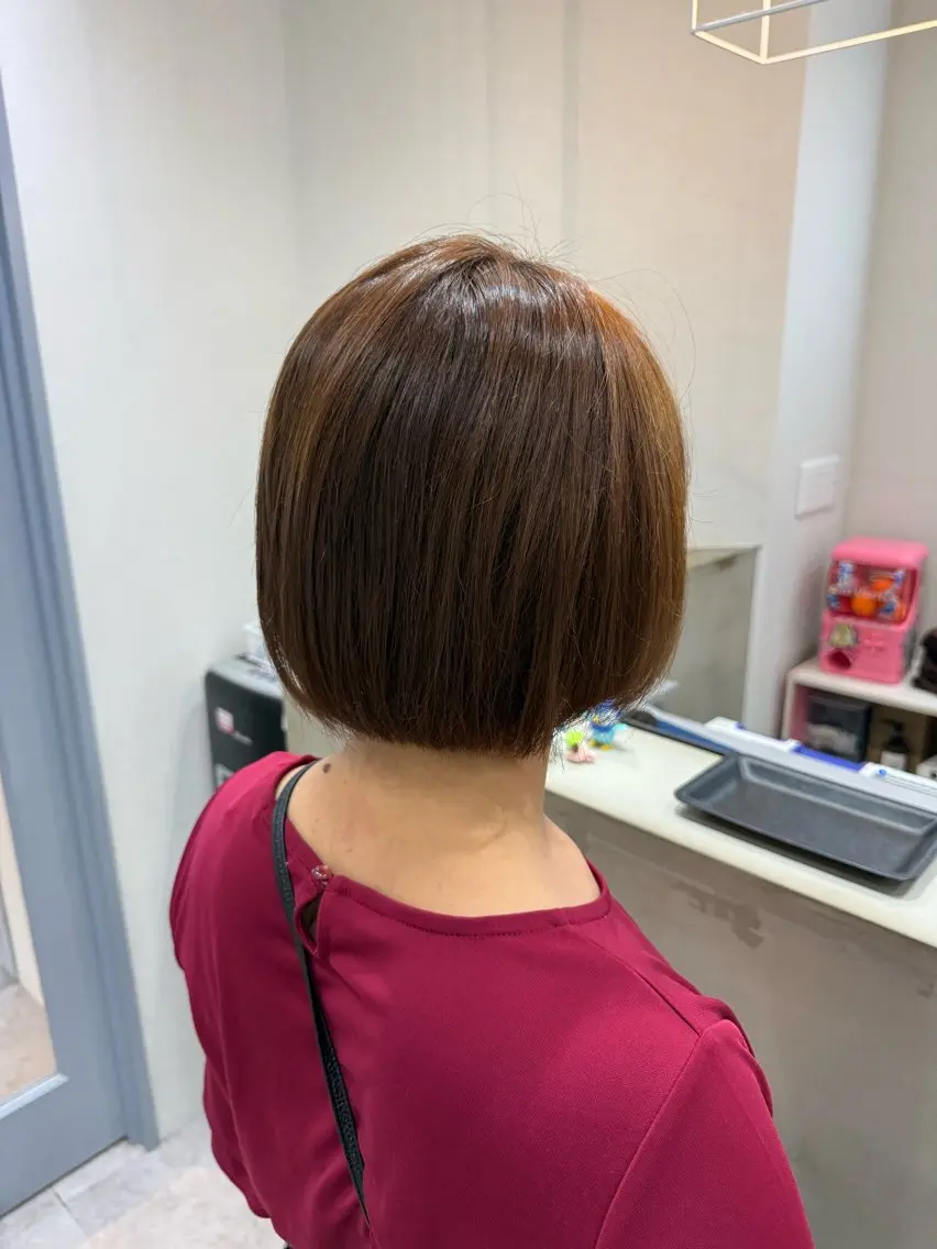 ショート カラー ベージュカラー カット ヘアカラー トリートメント soyon 心斎橋店のヘアスタイル