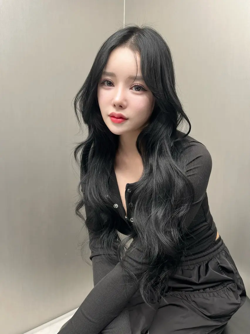 ロング カラー 髪質改善 韓国風ヘア レイヤーカット トリートメント カット ヘアカラー トリートメント SHOUHEI 韓国風レイヤーカットのヘアスタイル
