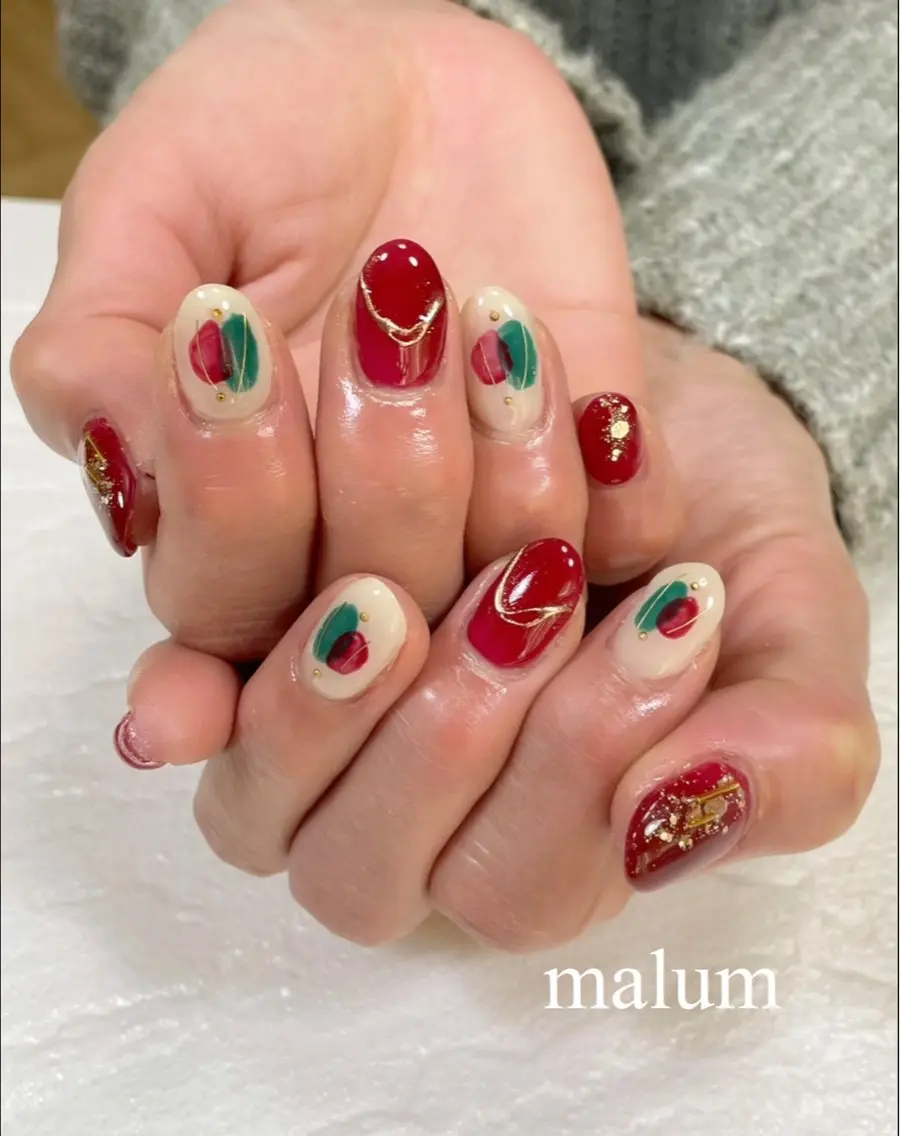 ネイル アートネイル ハンドネイル malum nailのネイルデザイン