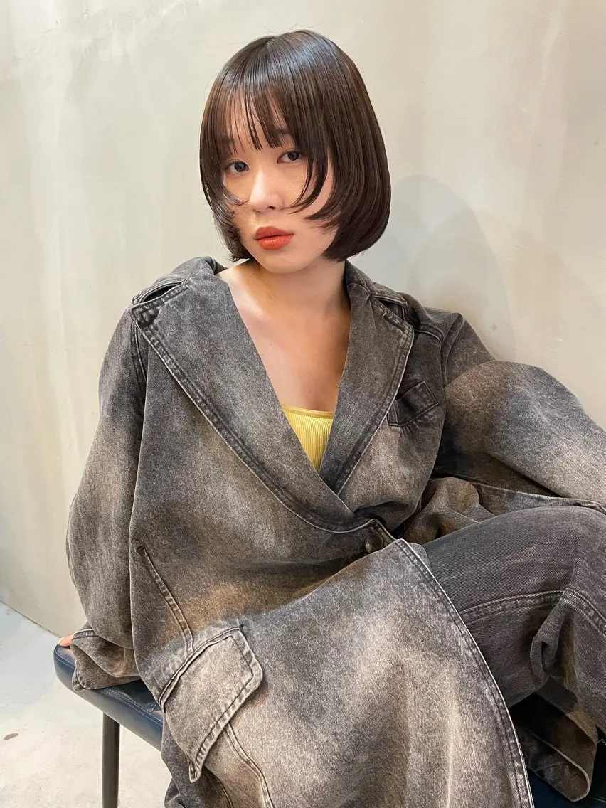 ショート カラー カット ヘアカラー トリートメント ショート/ボブ/ 心斎橋/宮脇美奈のヘアスタイル