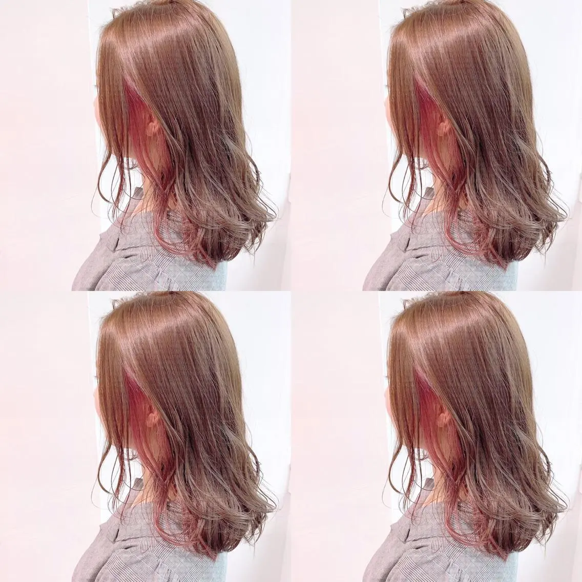 セミロング カラー エフェクトブリーチ 🌟前澤啓太朗のヘアスタイル
