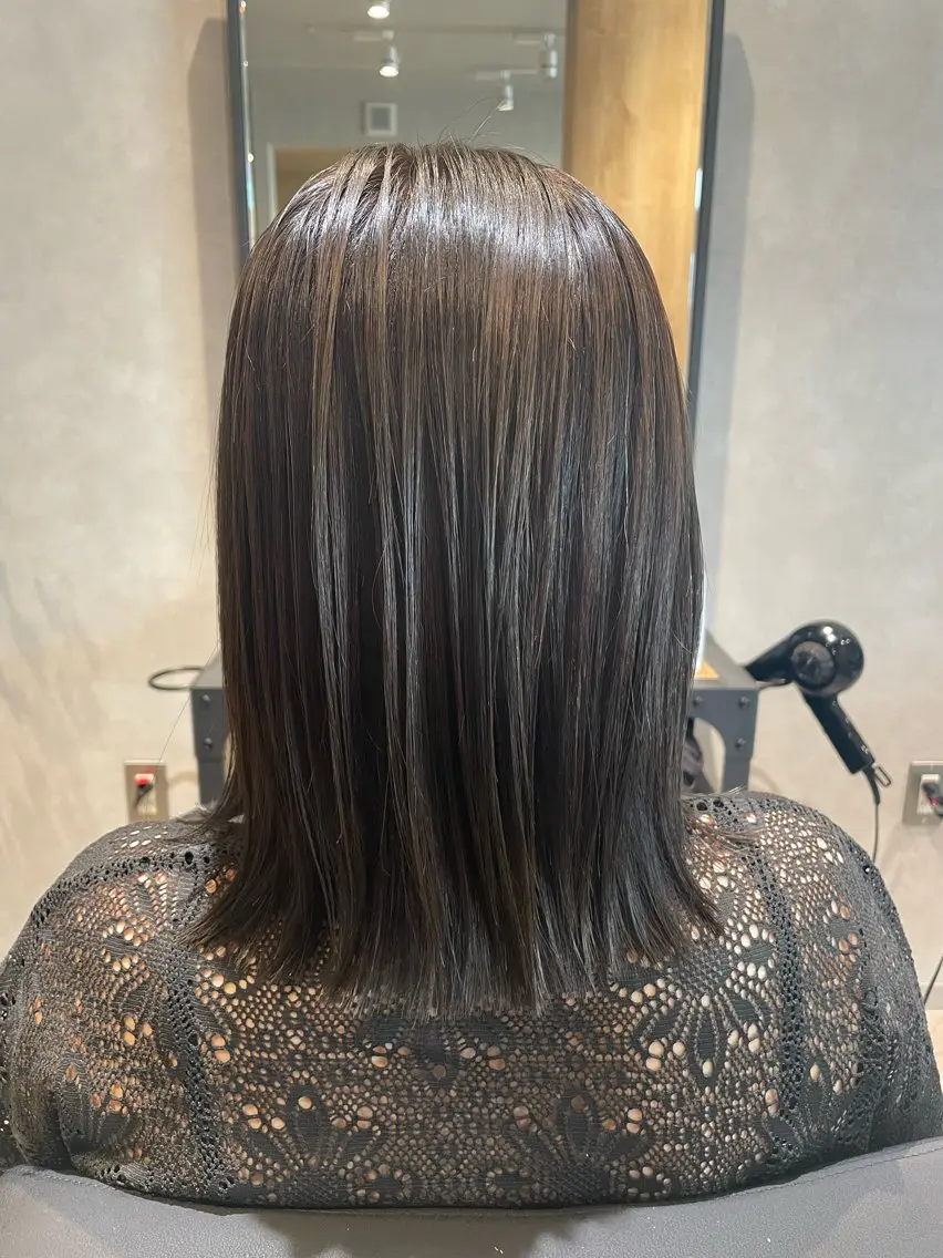 ミディアム カット ヘアカラー 縮毛矯正 ヘアセット ao. 南浦和/髪質改善のヘアスタイル