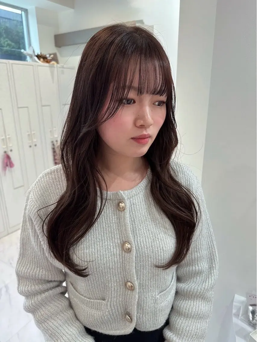 ロング カラー くびれヘア 顔周りカット 韓国風ヘア レイヤーカット カット ヘアカラー 🌺KYOKA/ レイヤーカットのヘアスタイル