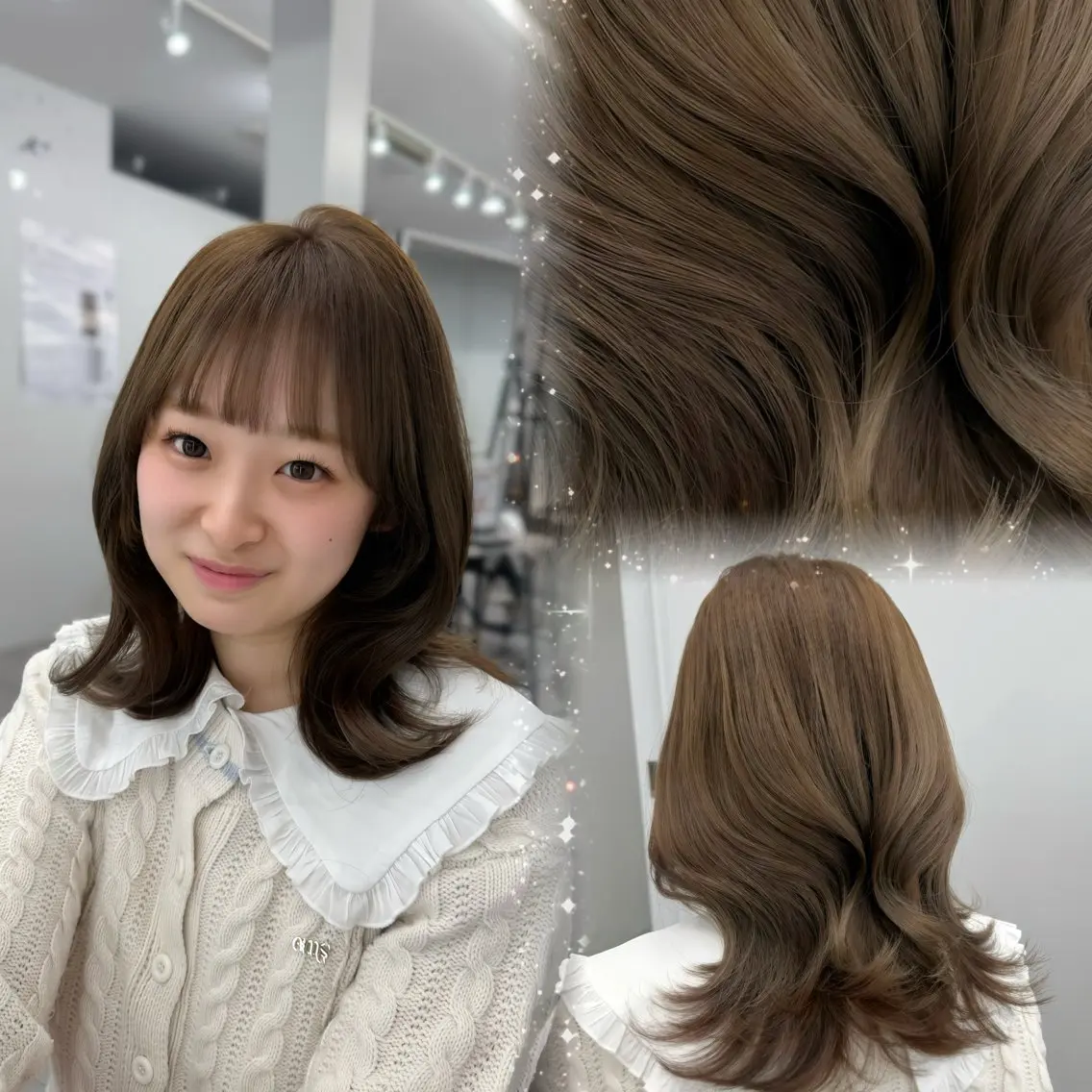 ミディアム ミディアムレイヤー レイヤーカット カット ヘアカラー yuna 💕透明感カラー💕のヘアスタイル