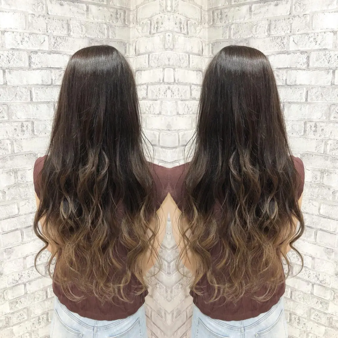 ロング カラー EARTH 越谷店のヘアスタイル