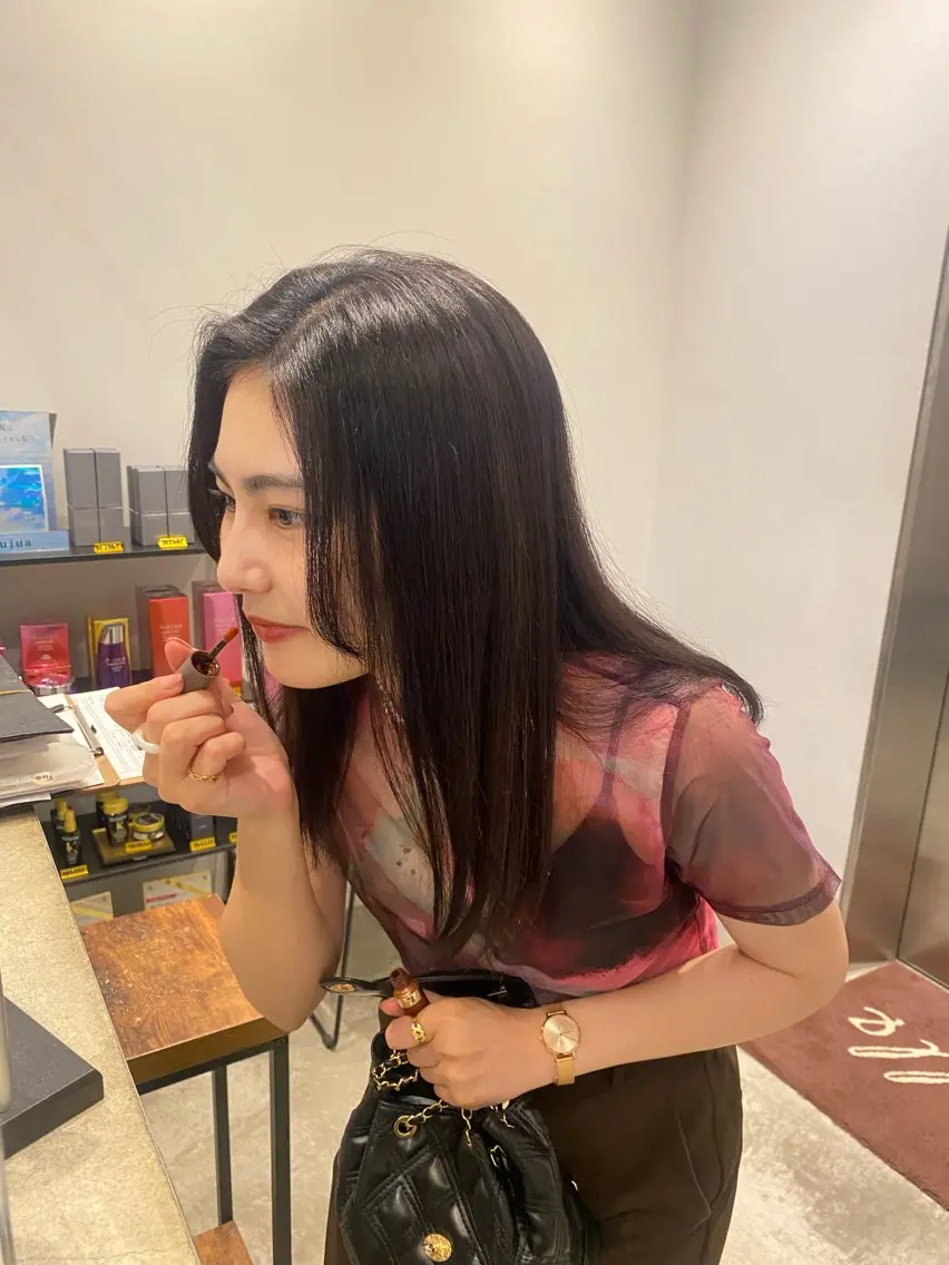 ロング カラー やました もえかのヘアスタイル