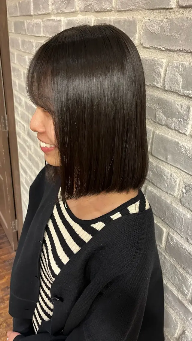 ショート カット 縮毛矯正 【美ボブ.艶カラー. 梅田茶屋町】midoのヘアスタイル