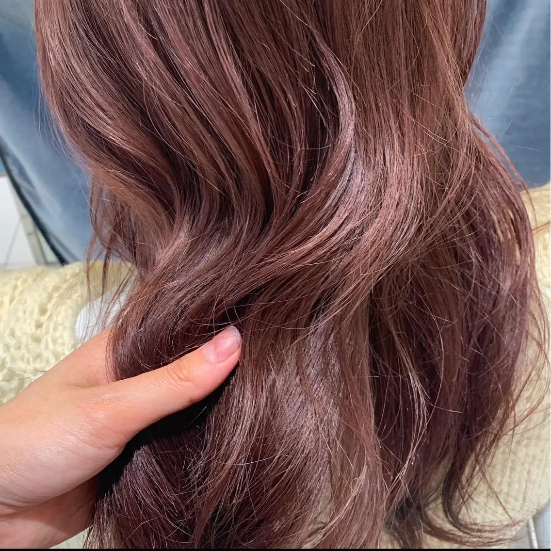 ロング ピンクブラウン kiyono ⭐︎ダブルカラーのヘアスタイル