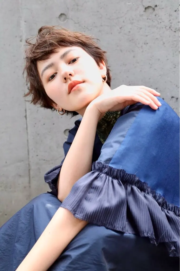 ショート カラー パーマ カット ヘアカラー ANDREY 表参道 ショート×髪質改善のヘアスタイル