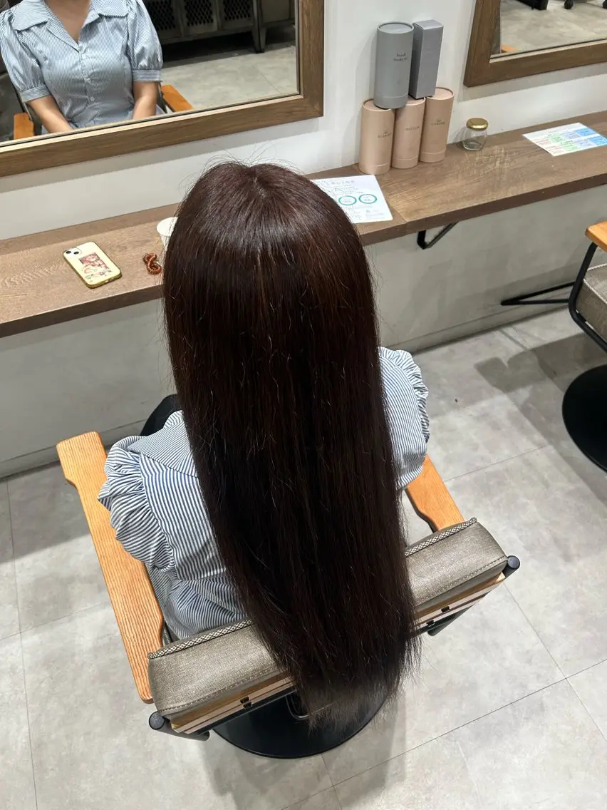ロング カラー 名駅🎀*॰ॱ透明感 カラー かほのヘアスタイル