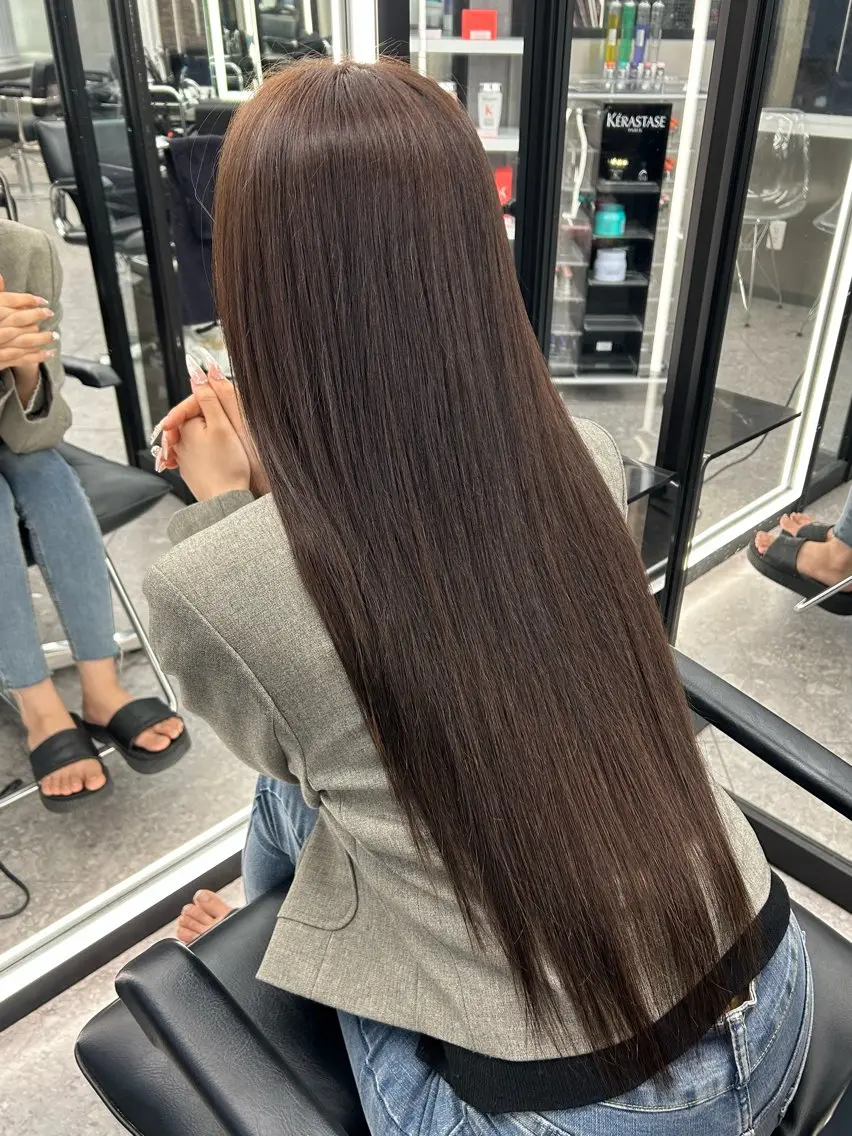 ロング カラー nanaka 🤍韓国ワンホンヘアのヘアスタイル