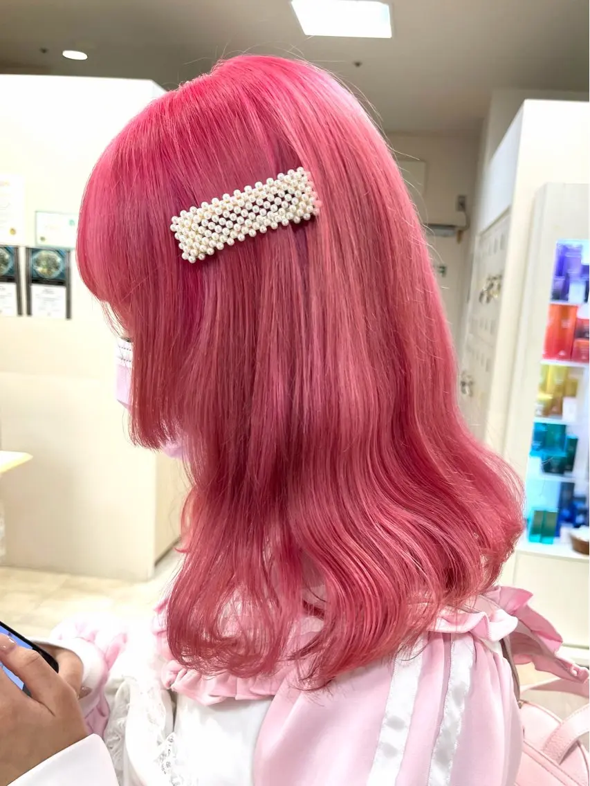 ミディアム カラー ヘアカラー トリートメント 暖色/ブリーチカラー 🎀 M i k uのヘアスタイル