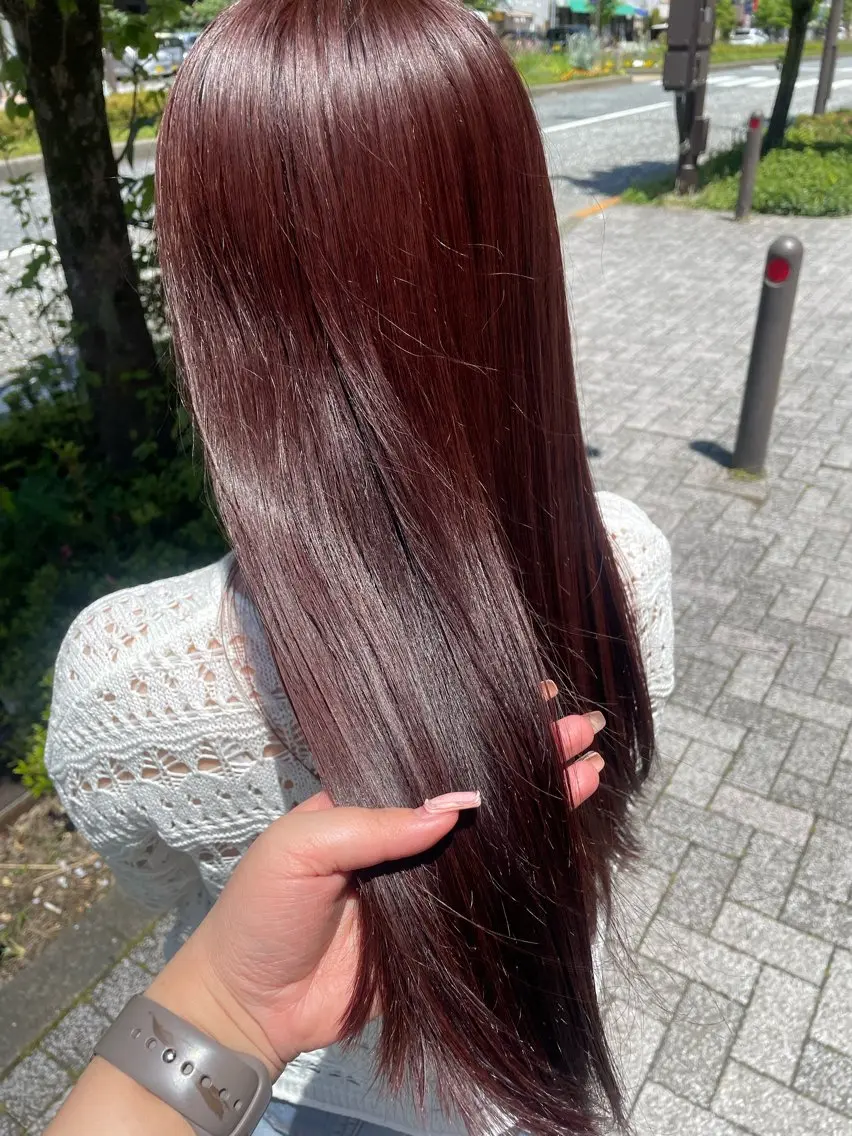 ロング カラー カット ヘアカラー トリートメント 💞暖色カラー 💞risaのヘアスタイル