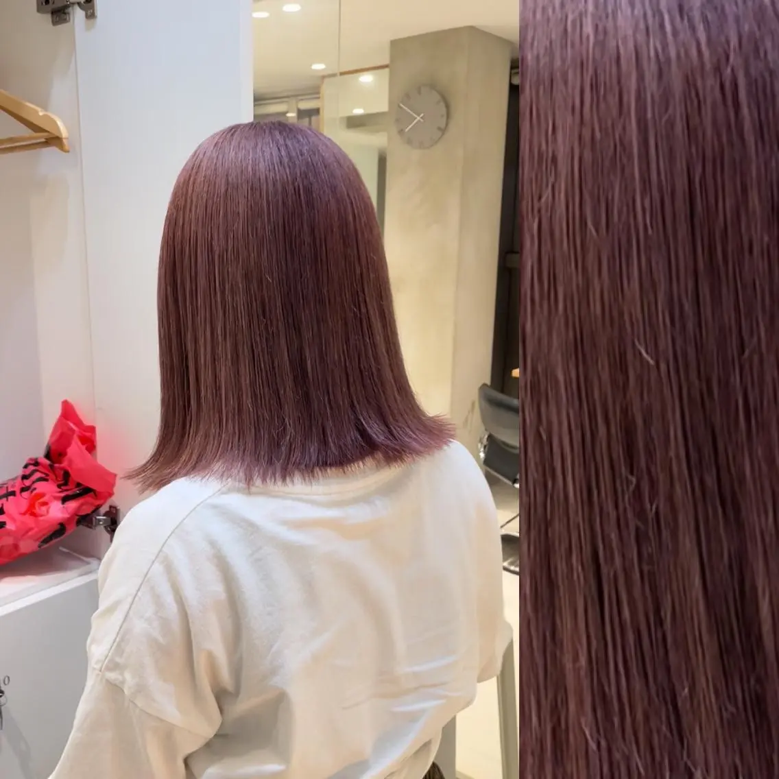ミディアム カラー ヘアアレンジ ベージュカラー ブリーチ ブラウンカラー ケアブリーチ カシス stylist ◎RUKI.のヘアスタイル