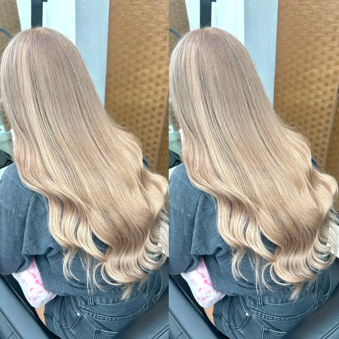 カラー ブリーチ 透明感カラー ヘアカラー ヘアメ🎀ハイトーン 🩵エクステ🪄しほのヘアスタイル