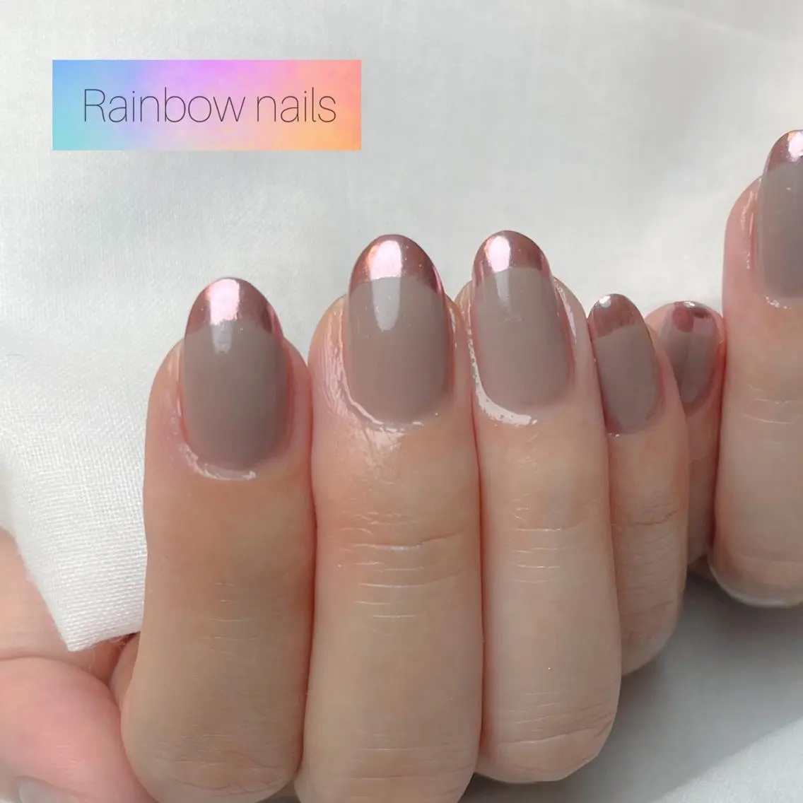 ネイル ハンドネイル Rainbow nailsくろちゃんのネイルデザイン