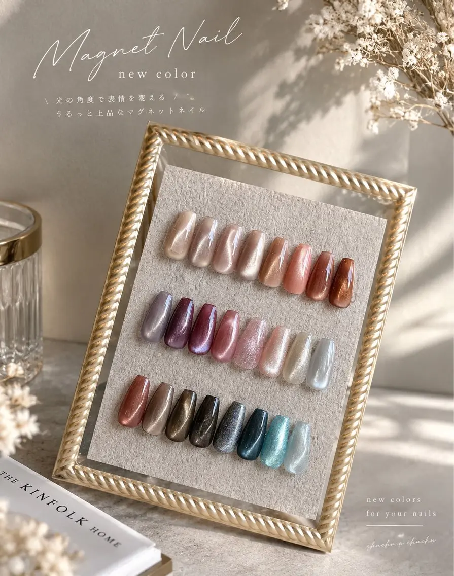 【NAIL】１名様限定HAND🐩🧡⌇ うるちゅる美フォルムマグネットネイル⌇オフ無料🤎¥9,900→ ¥4,980の写真