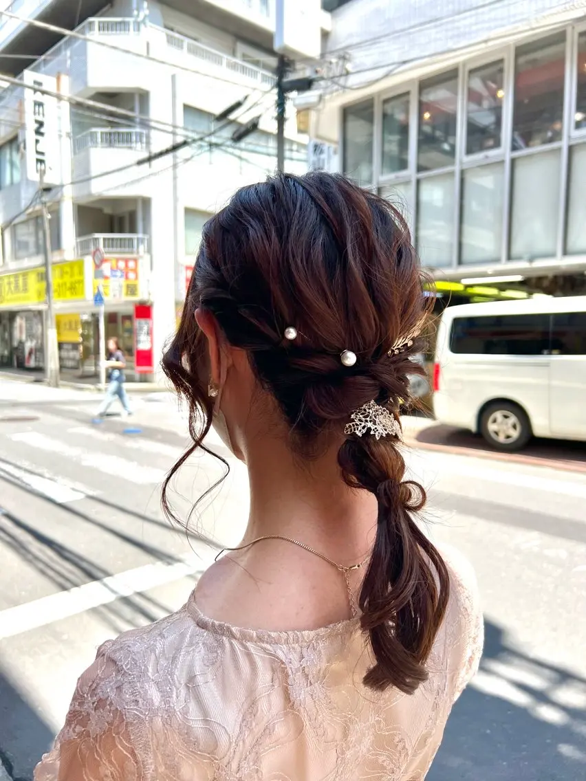 セミロング ヘアアレンジ 🍒 Rino 🍒 カットモデル募集中のヘアスタイル
