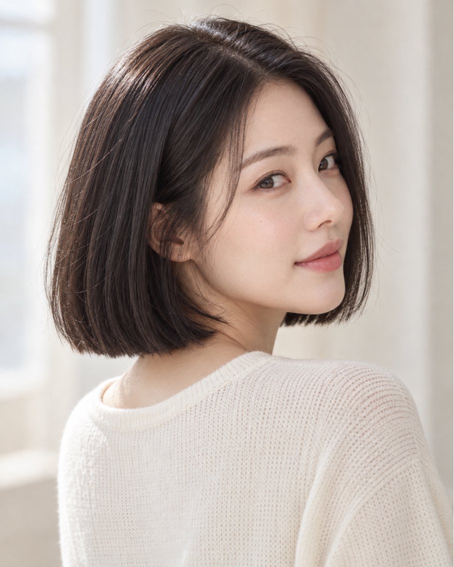 ショート カラー 切りっぱなしボブ ワンレンボブ ボブ ボブカット 募集中/村上廉のヘアスタイル