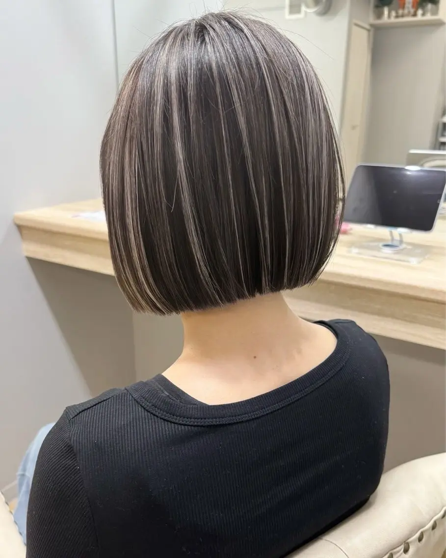 セミロング カラー ヘアアレンジ ヘアカラー 🫧透明感カラー/ Wカラー🫧namiのヘアスタイル